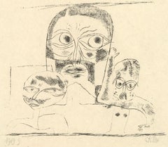 Vintage Klee, Three Heads, Prints of Paul Klee (after)