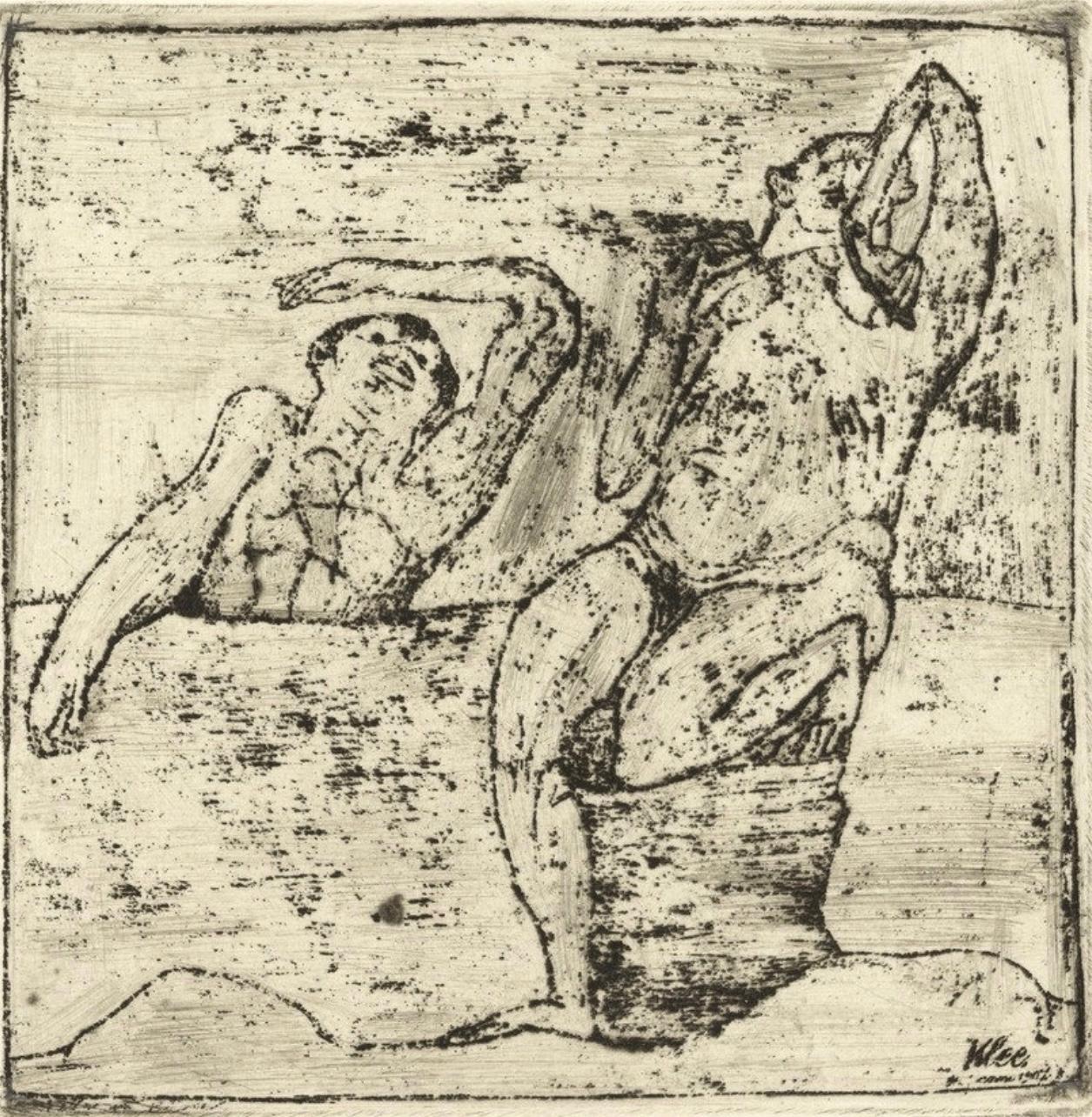 Klee, Two Nudes in the Lake, Prints of Paul Klee (after)