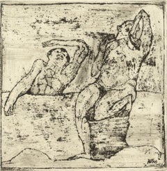 Vintage Klee, Two Nudes in the Lake, Prints of Paul Klee (after)