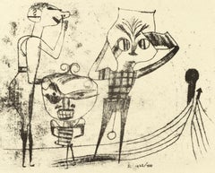 Vintage Klee, Vulgar Comedy, Prints of Paul Klee (after)
