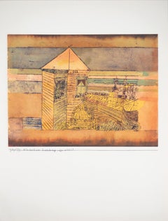 Miraculous Docking : Boat and House - Lithograph and Stencil