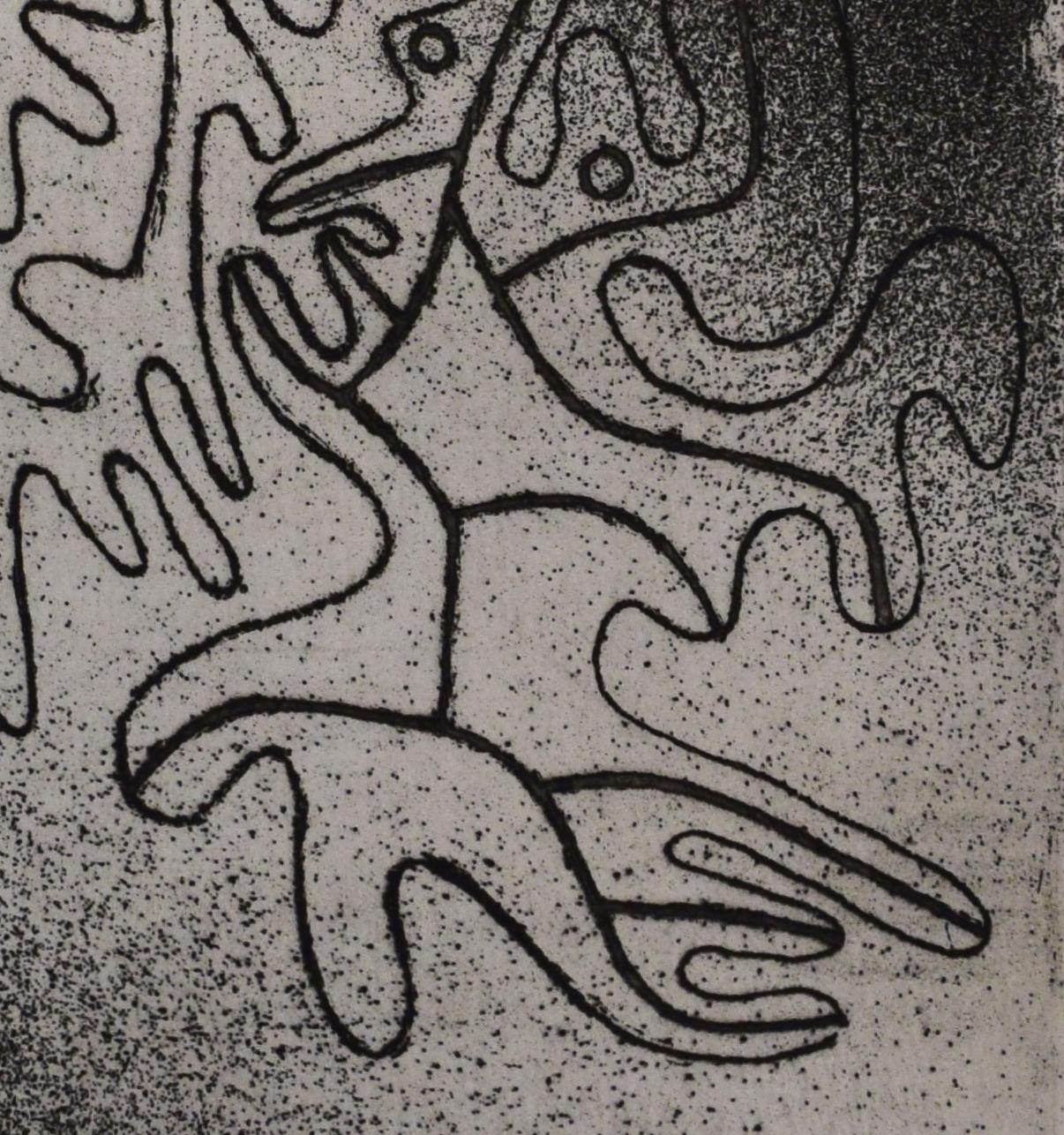 This etching is hand signed in pencil by the artist 