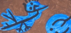 Paul Klee, Blue Bird Pumpkin, from 12 Watercolors, 1964 (after)
