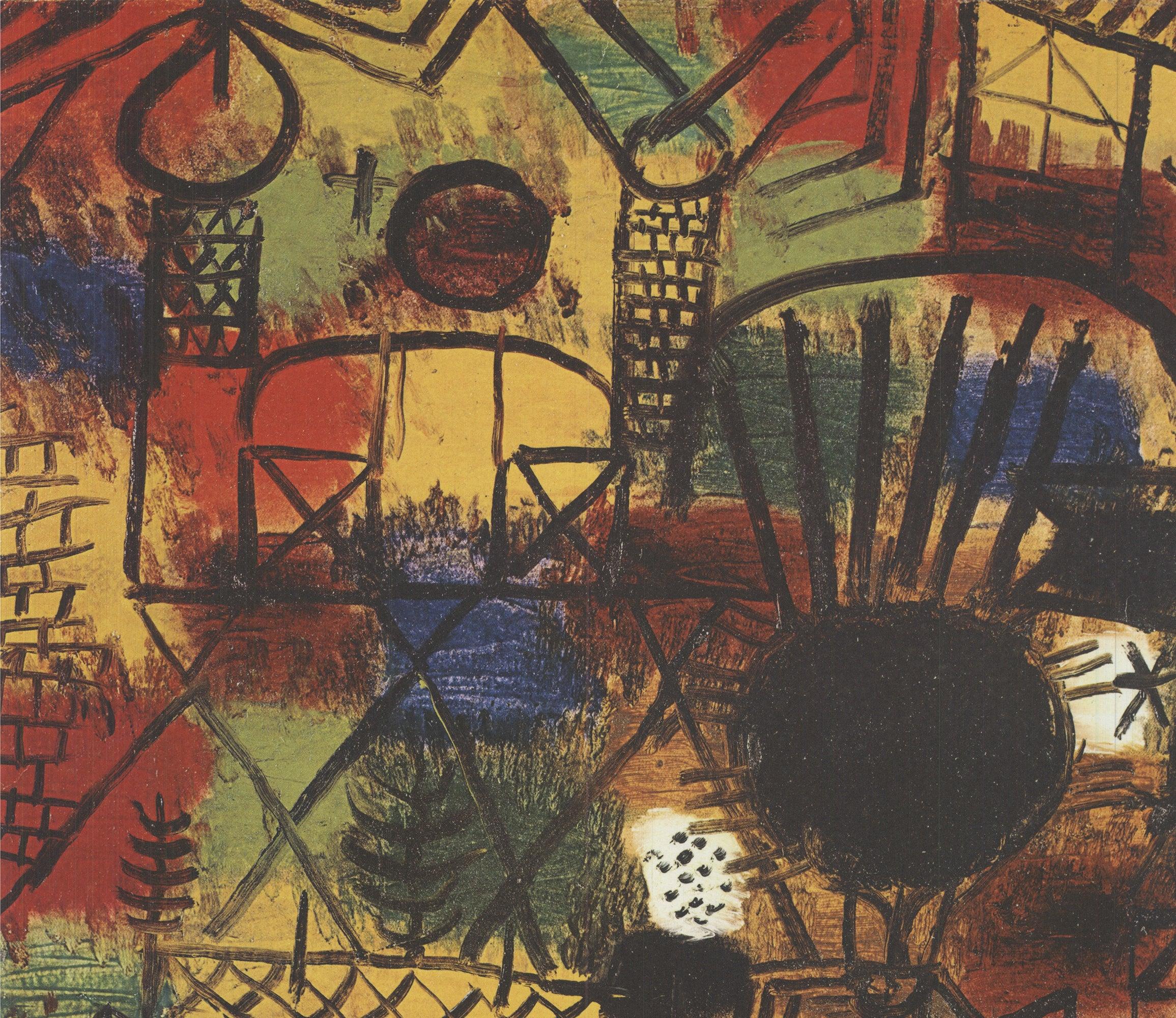 Paul Klee „Komposition mit schwarzem Focal Point“ 1990- Offset-Lithographie im Angebot 2