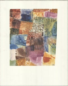 Lithographie offset « Memory of a Garden » de Paul Klee, 1990