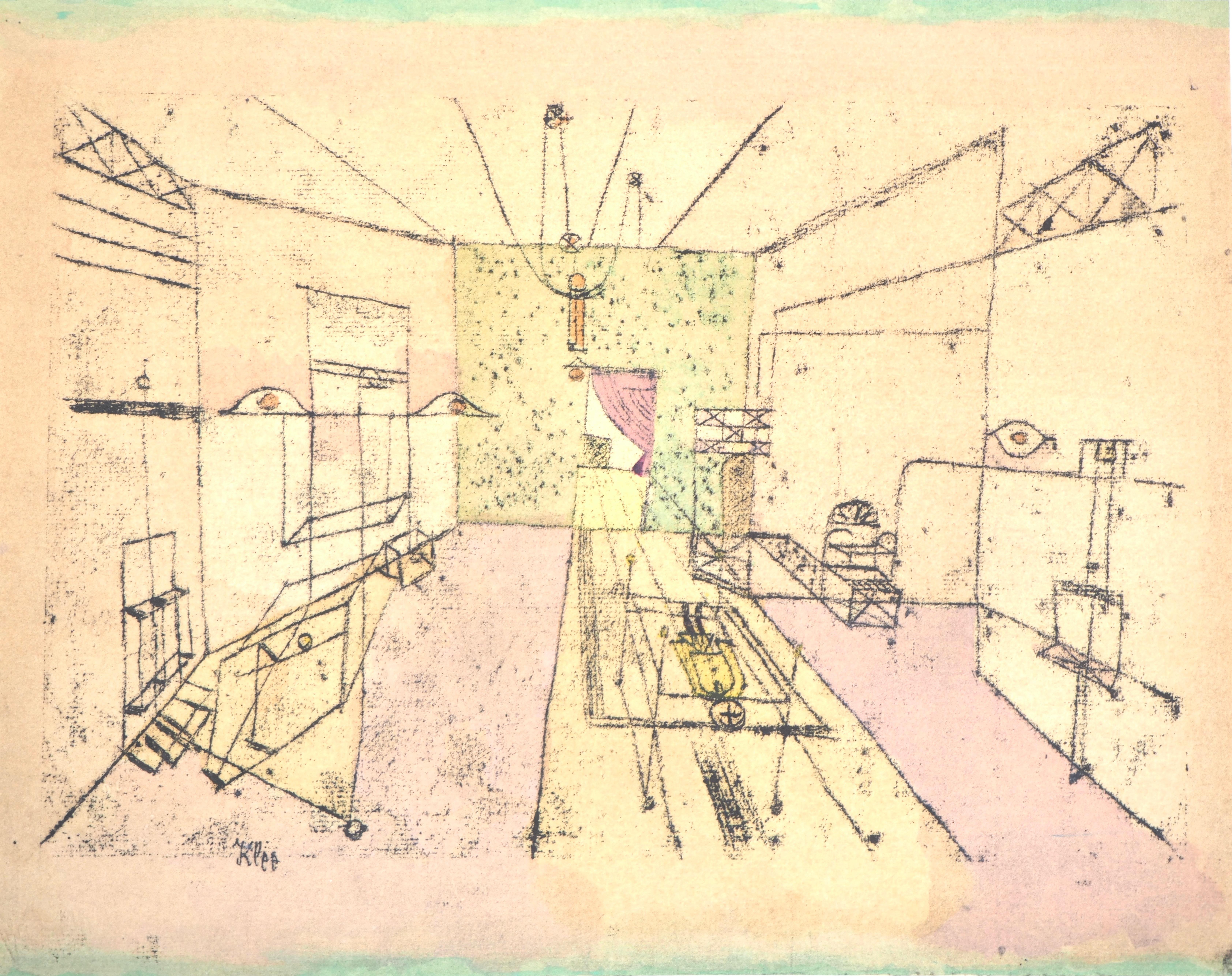 Paul Klee, Perspective-Ghost, from 12 Watercolors, 1964 (after)