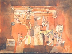 Vintage Paul Klee, Plan of a Machine Installation, from 12 Watercolors, 1964 (after)