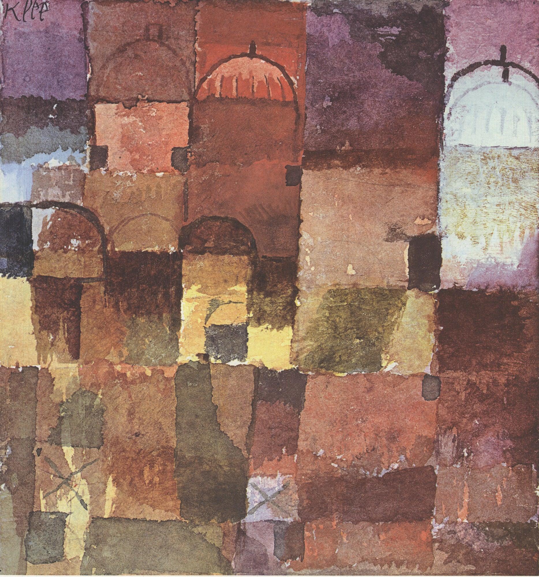 Paul Klee 'Red and White Domes' 1990- Offset Lithograph For Sale 1