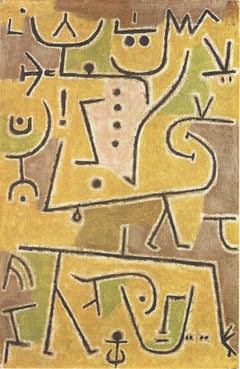 Red Vest Offset Print by Paul Klee, Modern Style, Unframed, 1990