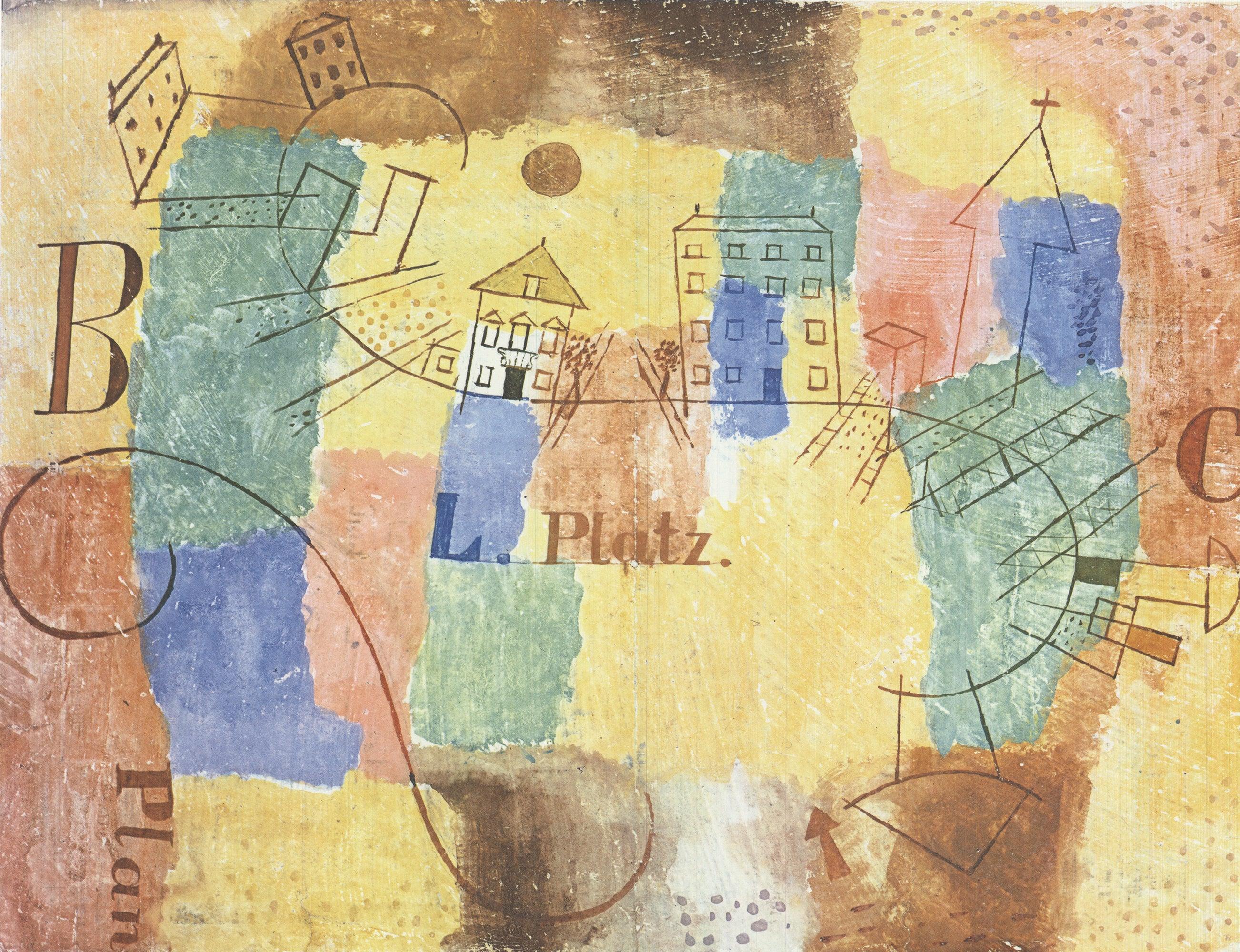 Paul Klee 'The L-Square Under Construction' 1990- Offset Lithograph For Sale 1
