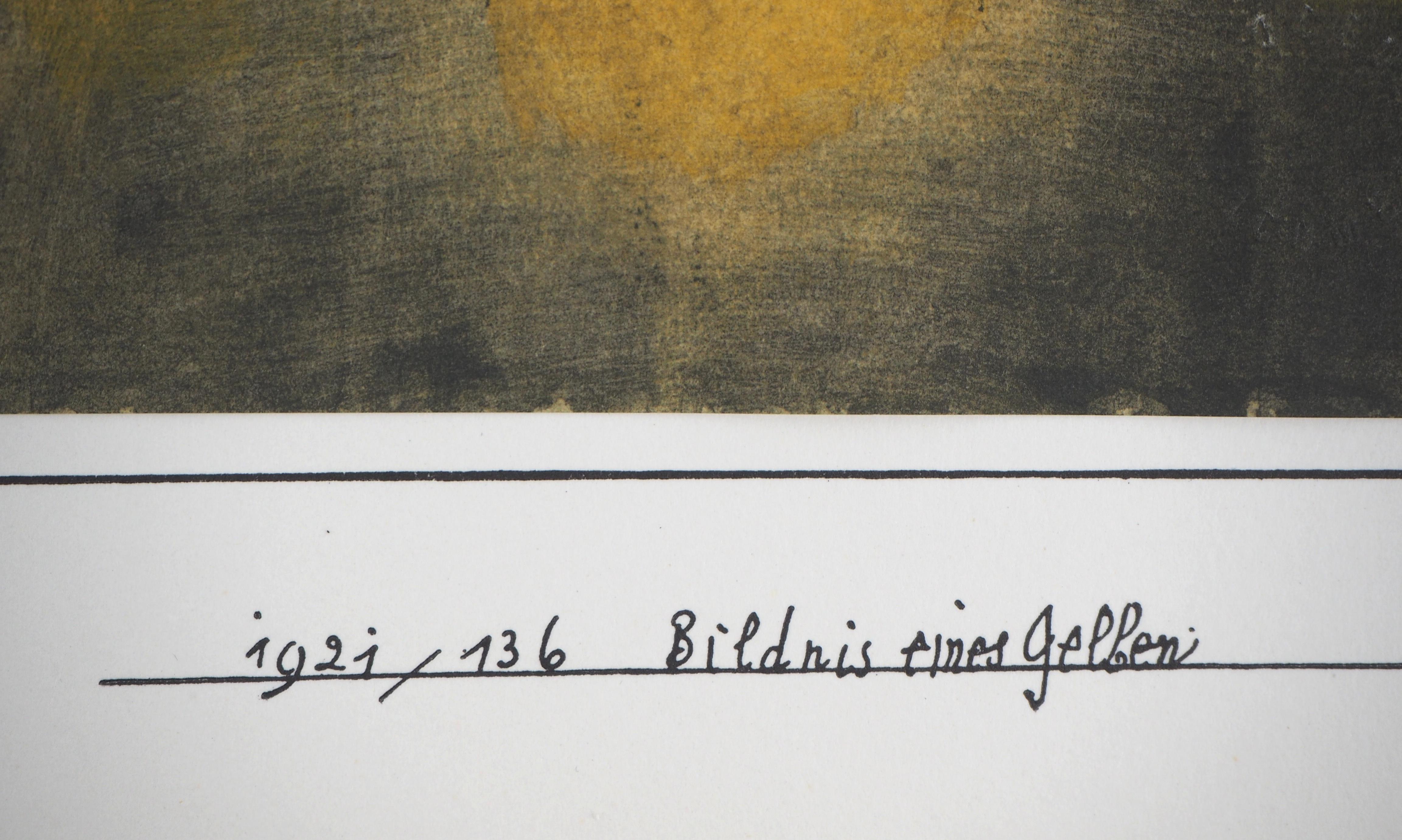 Porträt in Gelb - Lithographie und Schablone (Surrealismus), Print, von Paul Klee