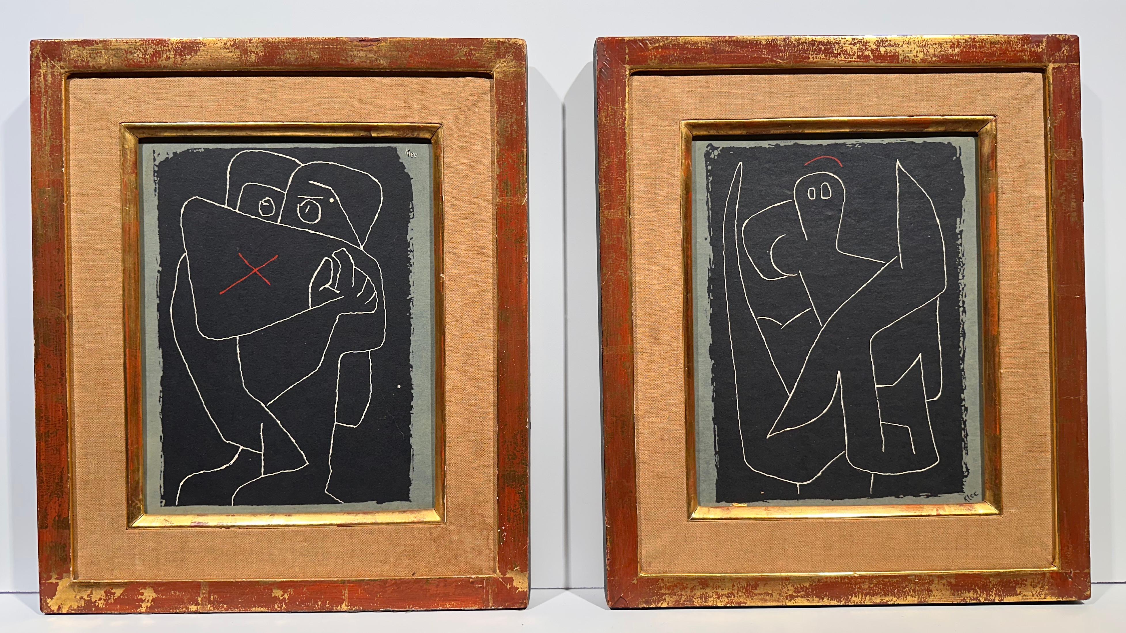 Paul Klee Abstract Print - The Guardian Angel & The Vigilant Angel