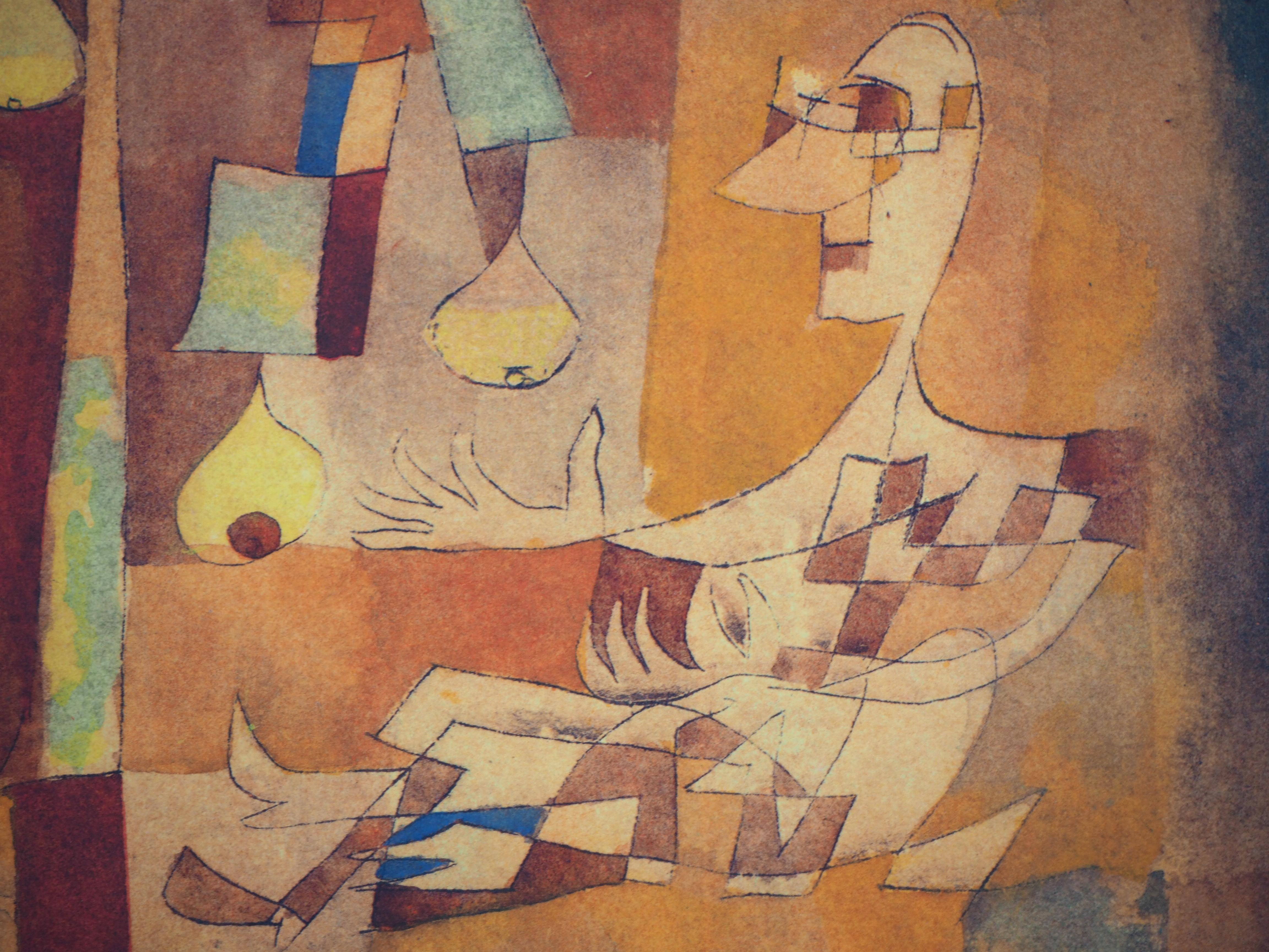 The Man With Pear Tree - Lithographie et pochoir - Impressionnisme abstrait Print par Paul Klee