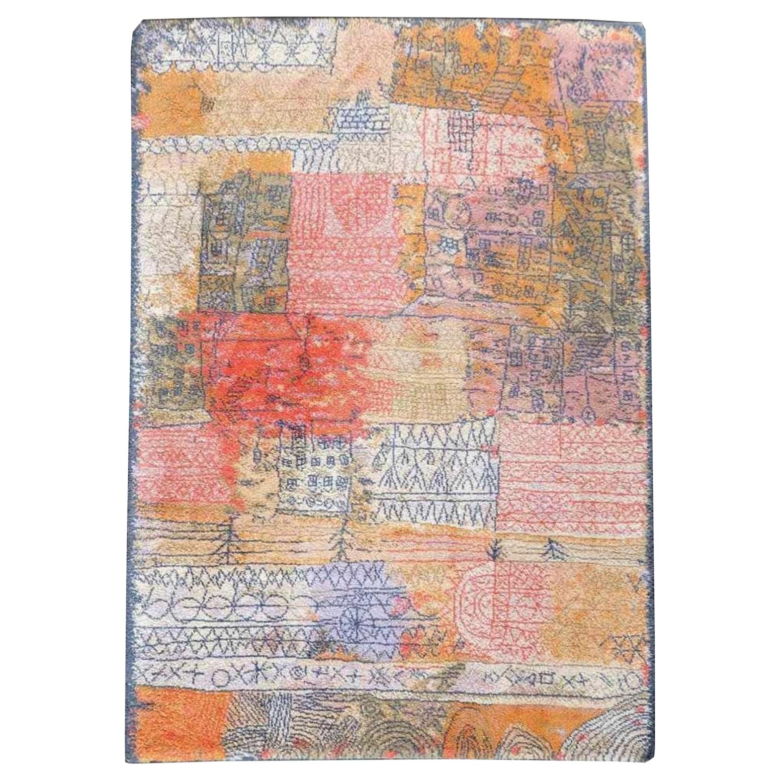 After Paul Klee Scandinavian Rug Florentinische Villenviertel Bauhaus Design 