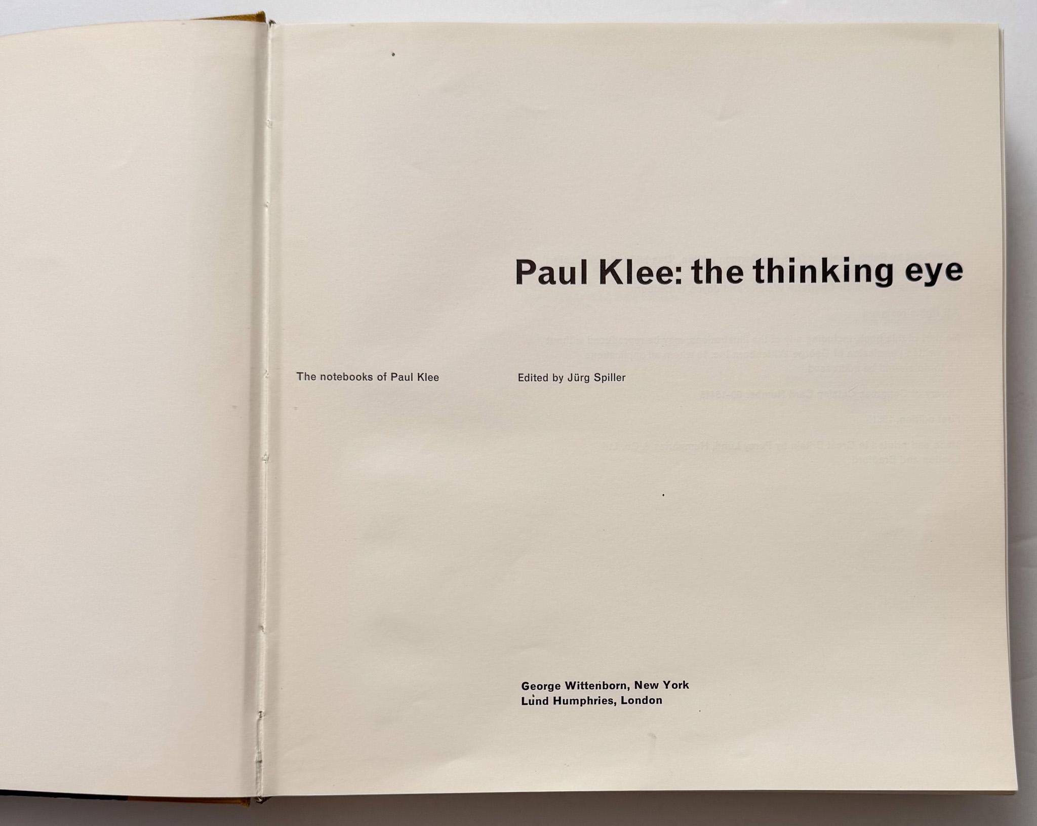 Paul Klee: El ojo que piensa (Cuadernos de Paul Klee) Estadounidense en venta