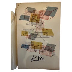 Paul Klee, lithographie d'époque de 1953, première édition, ouvrage sur le modernisme du milieu du siècle