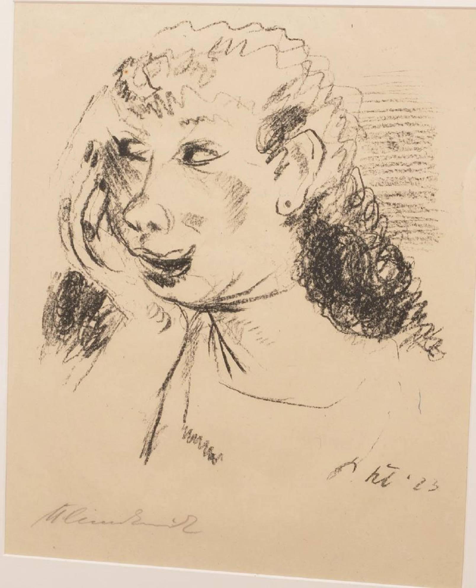 Artistics : Paul Kleinschmidt (allemand, 1883-1949)
Titre : Sans titre
Date : 1923
Médium : Lithographie sur papier
Signé au crayon
Dimensions : 16,5 