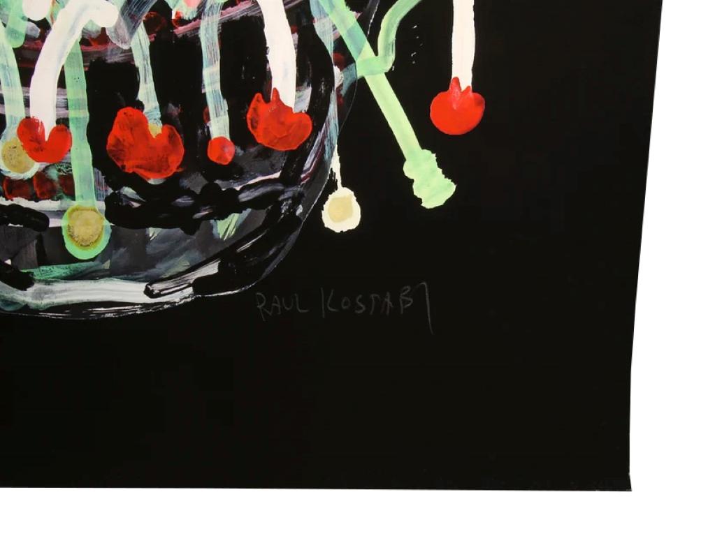 Kostabi, Paul - Primrose - black - Giclee on cotton paper - hand signed - Black Abstract Painting by Paul Kostabi