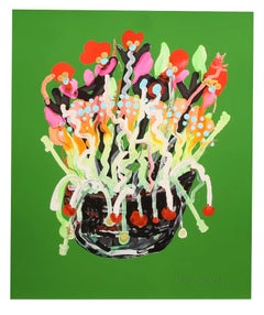 Primula (verde) - Paul, Kostabi - Giclée su carta di cotone - firmata a mano