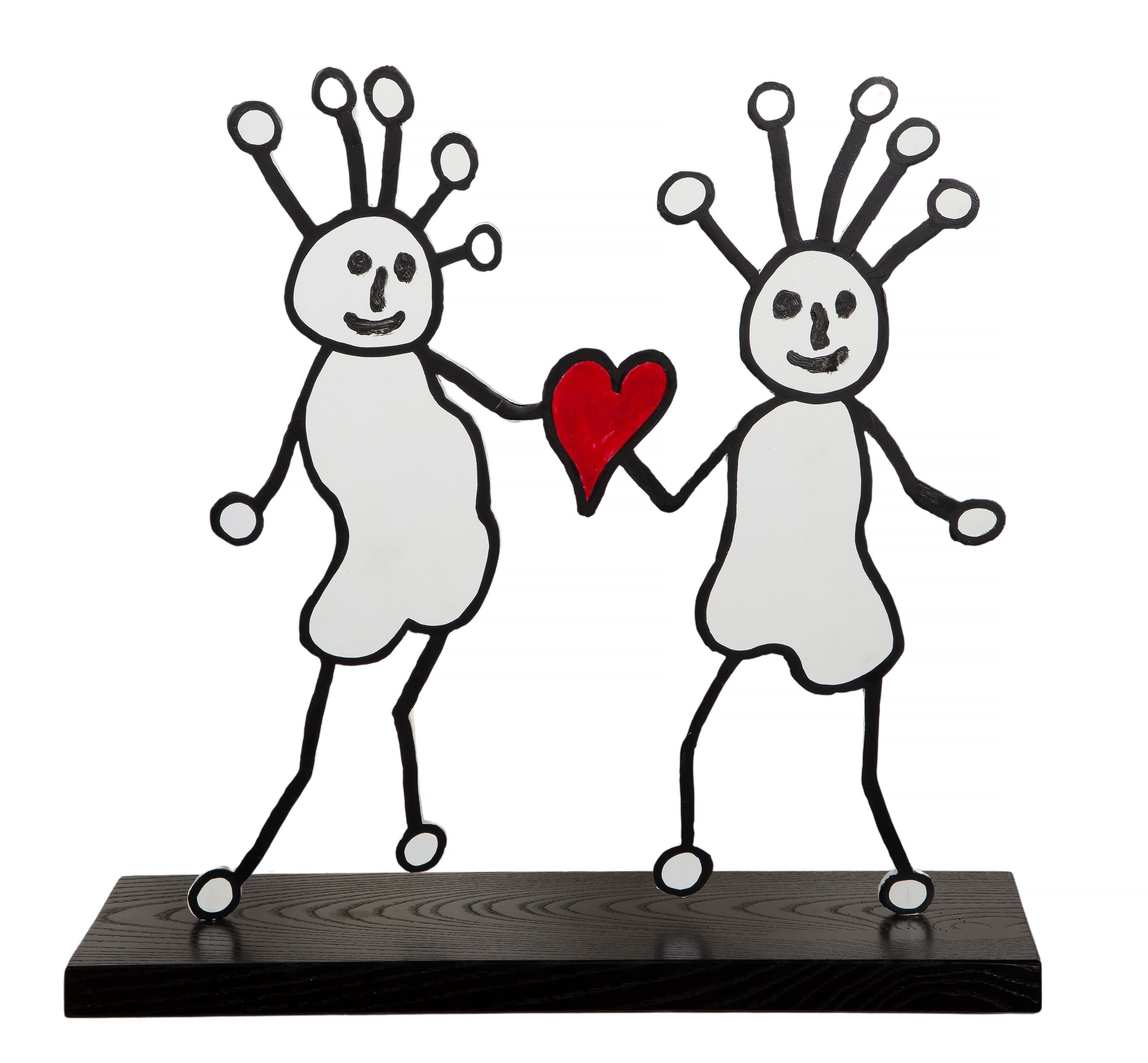 SPRKL, Escultura Pop Art de aluminio pintado de Paul Kostabi en venta 4