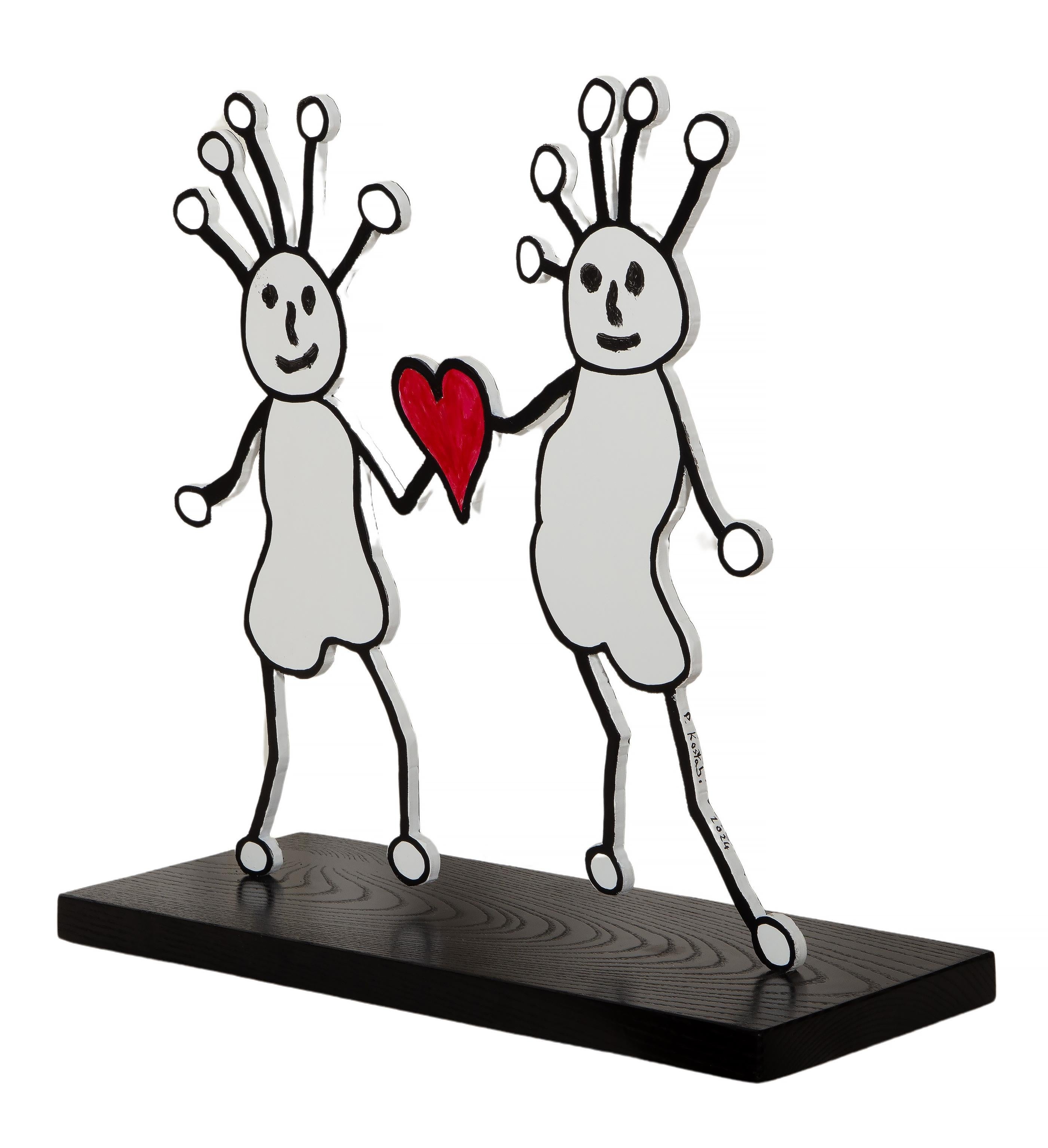 SPRKL, Escultura Pop Art de aluminio pintado de Paul Kostabi en venta 6