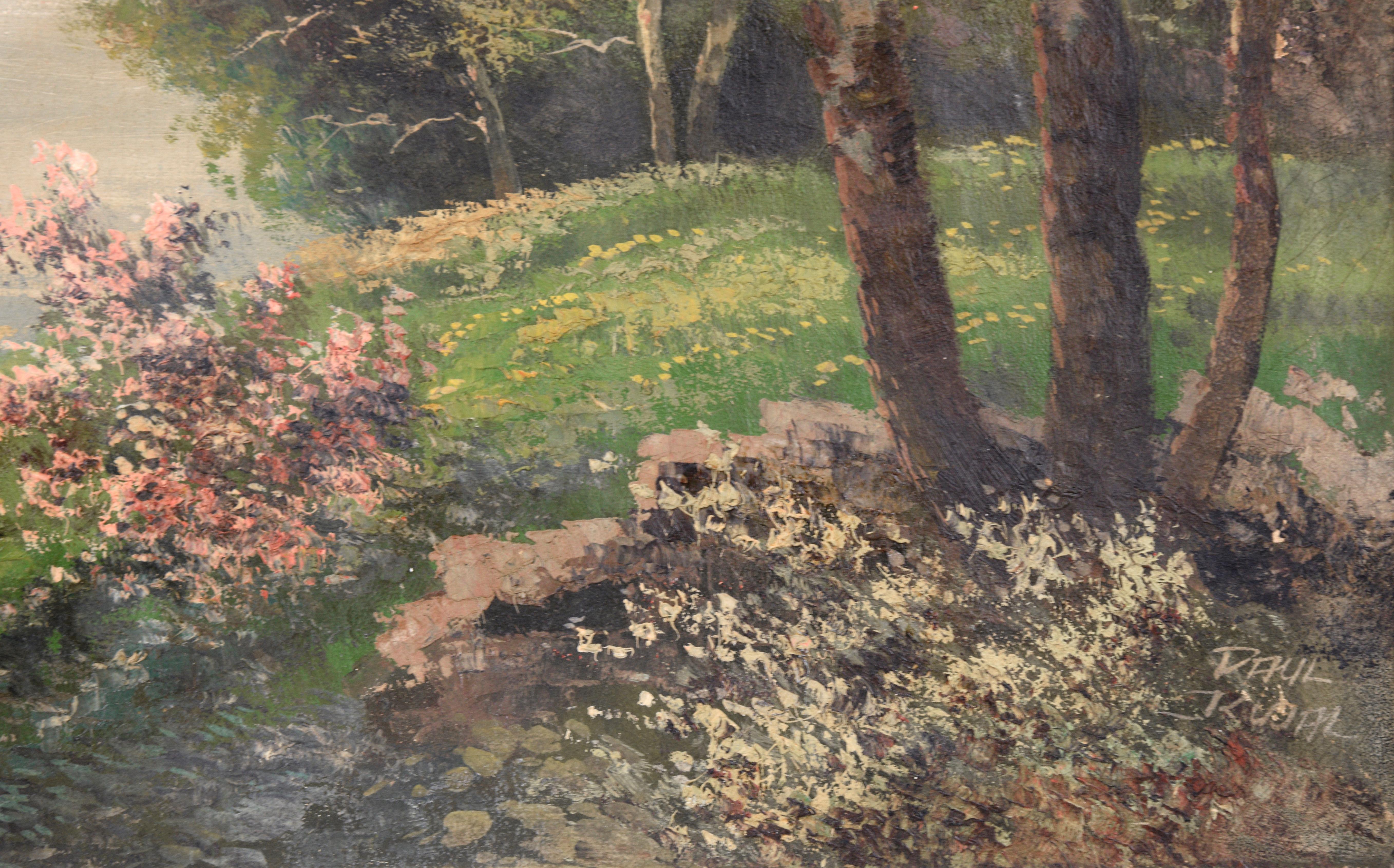Hill mirando por encima del agua, paisaje de principios del siglo XX por Paul Kujal en venta 7