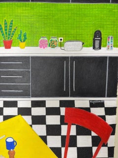My Kitchen Acrylic Painting on Canvas, 40 x 32 cm, 2025, New