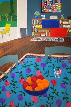 „Granatapfel & Orangen“ – Acrylgemälde auf Leinwand, 2025, 130 x 90 cm
