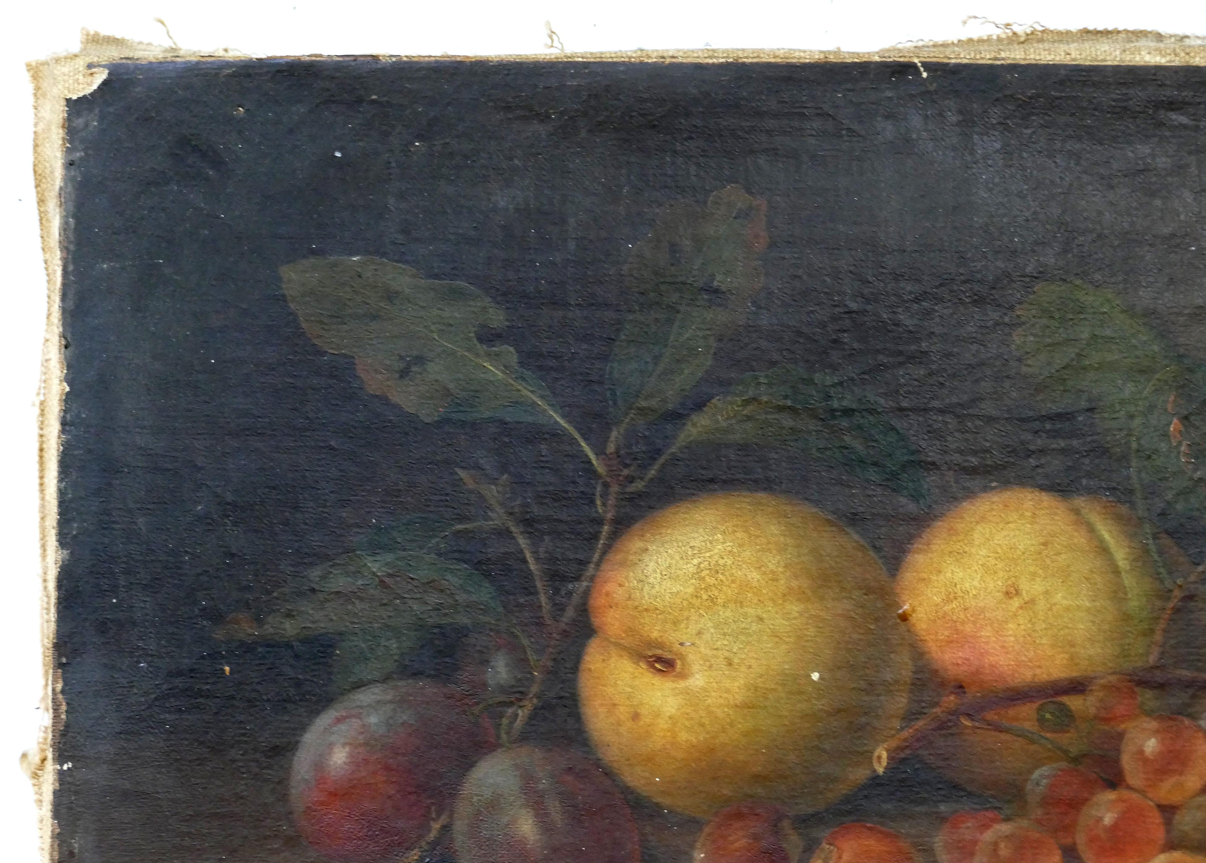 Paul LaCroix Fruit Still-Life Oil Painting on Canvas, 1865 in Original Frame 1
