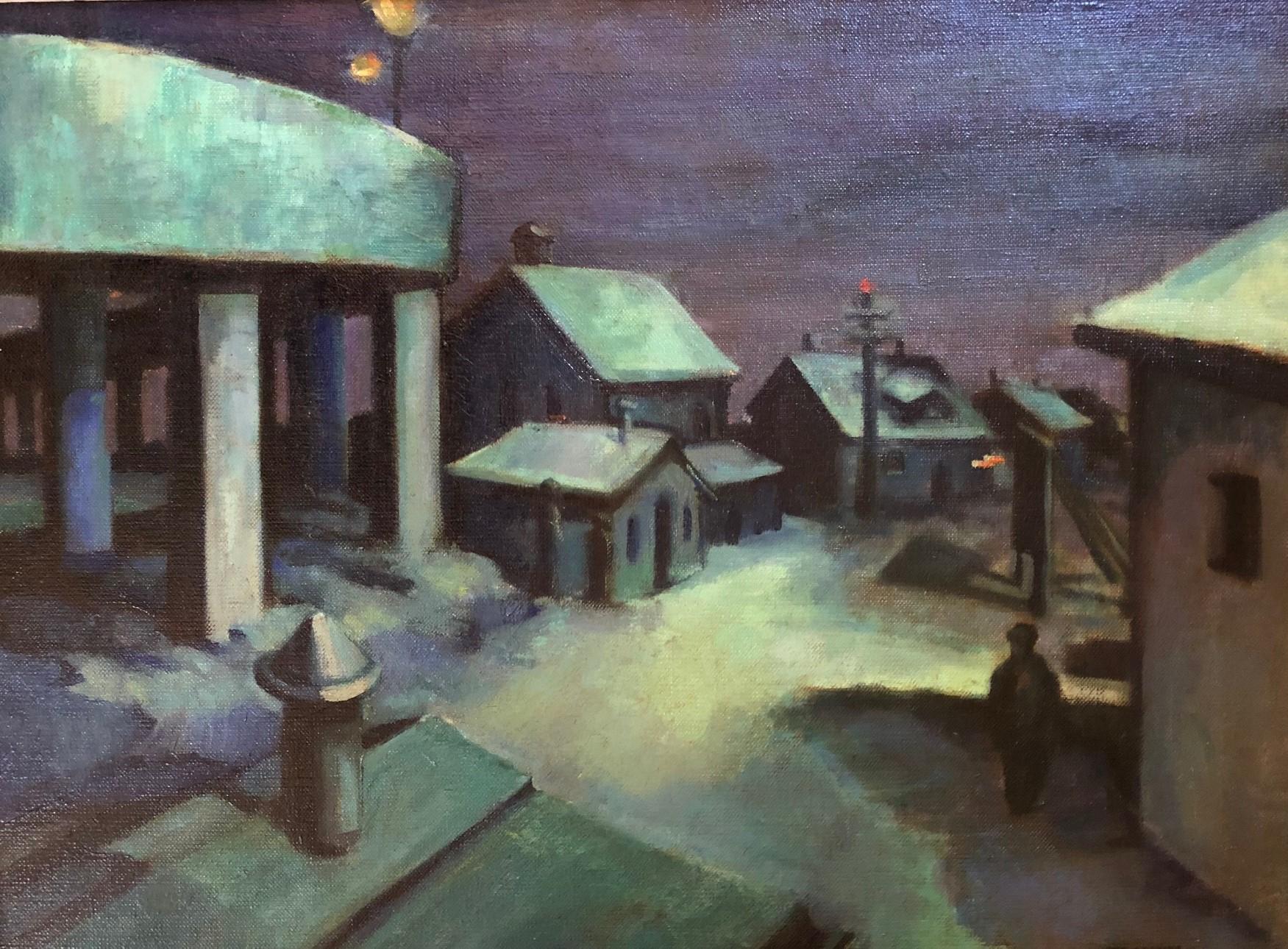 Paul Lamar Joachim Landscape Painting - Moonlight Shanties