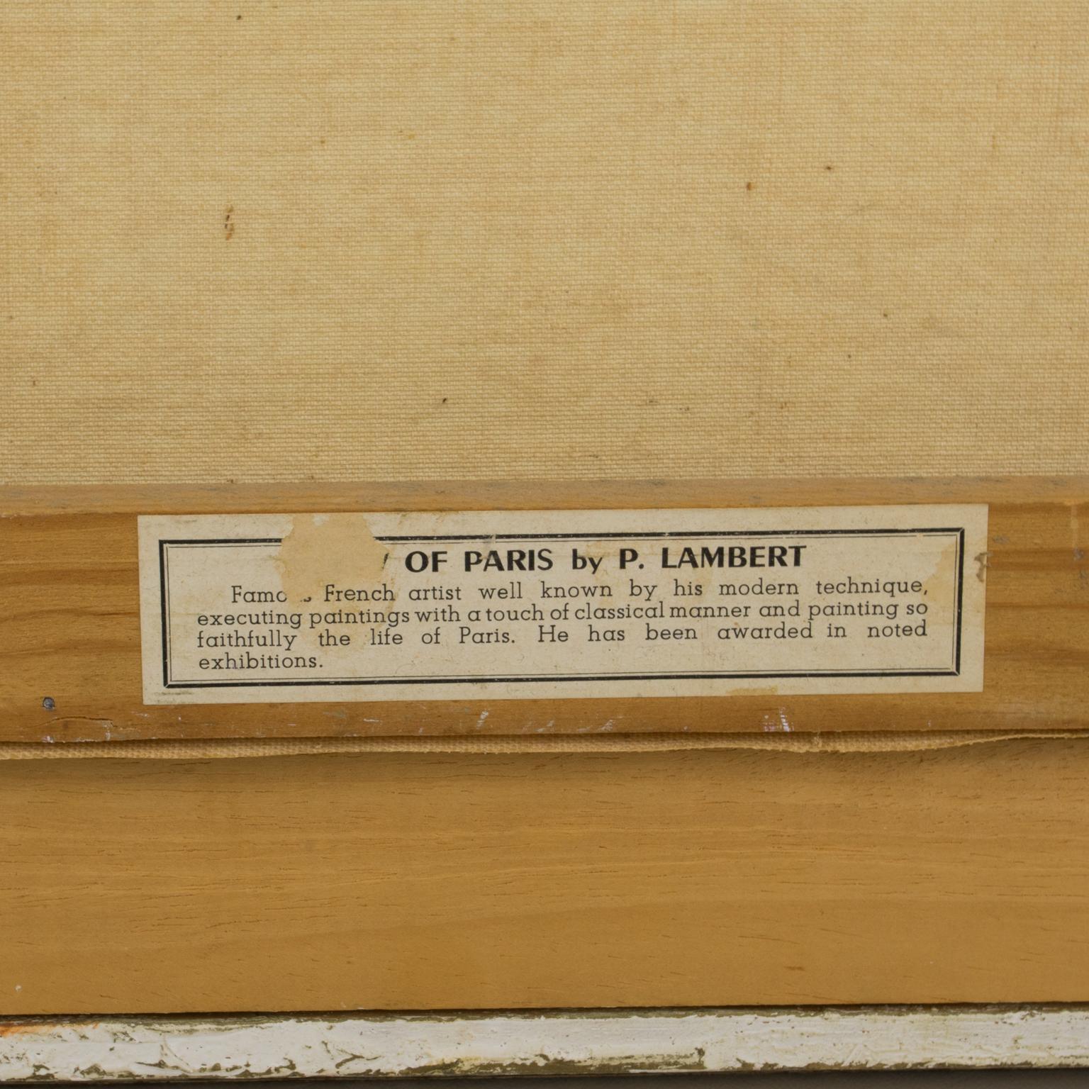 La catedral de Notre Dame y la isla de Saint Louis Óleo sobre lienzo Pintura de Paul Lambert en venta 13