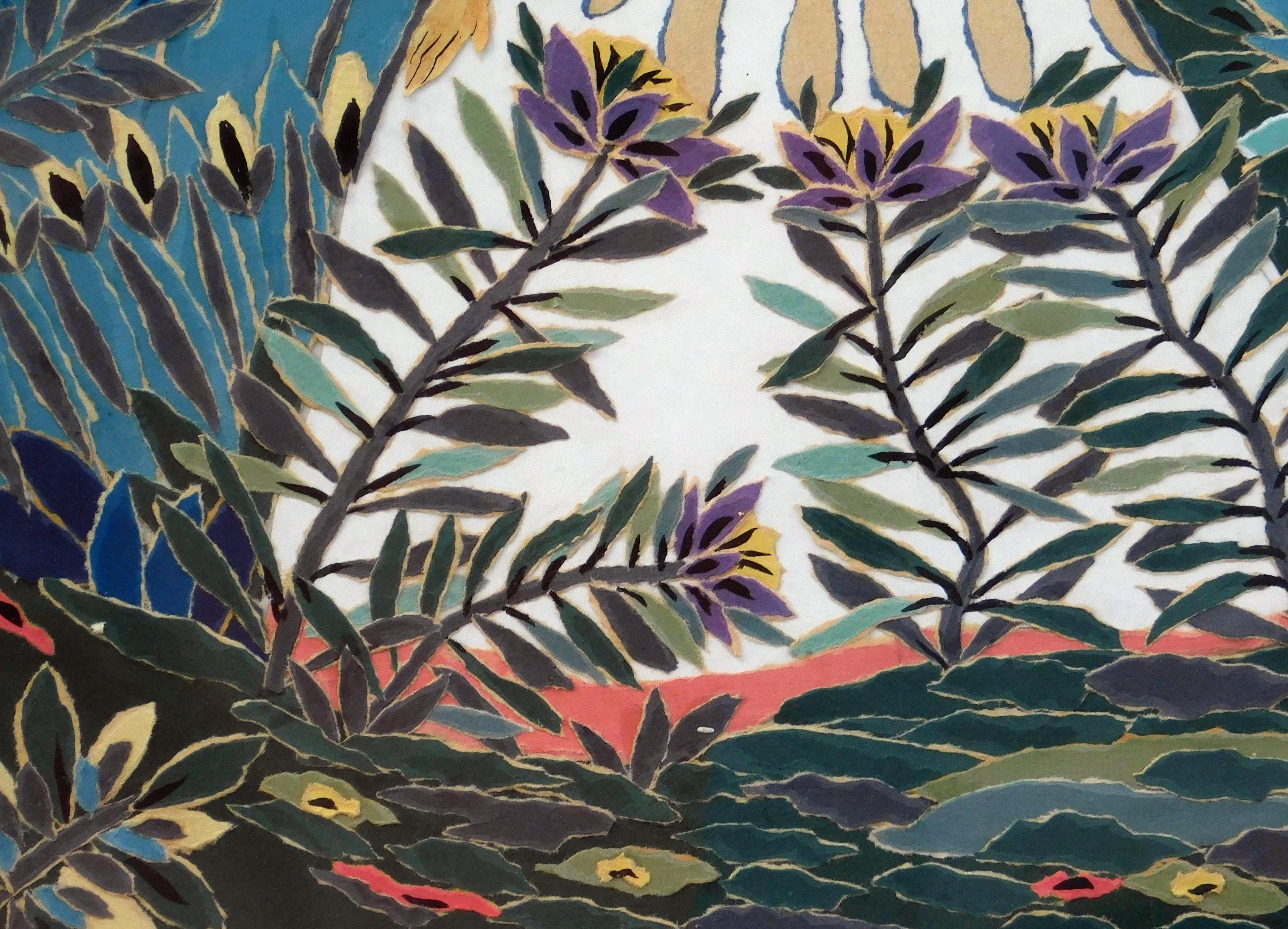 Paul Lancaster Artista nativo americano Cherokee Gouache e collage 4