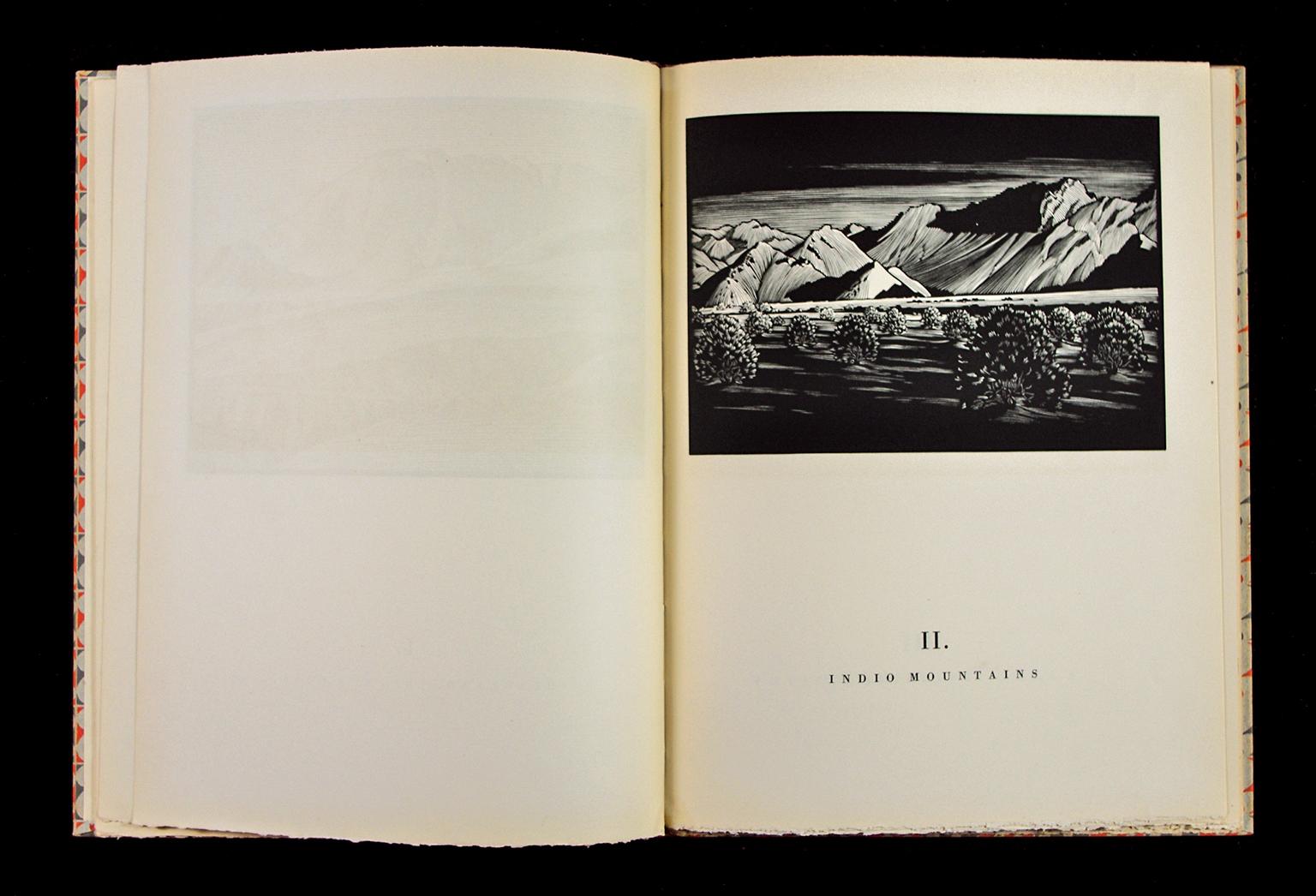 'California Hills and Other Wood Engravings by Paul Landacre', 14 wood engravings, plus a vignette on the colophon, edition 500,  1931, Lehman p. 174. Signed in ink on the rear colophon by the artist; this copy outside the numbered