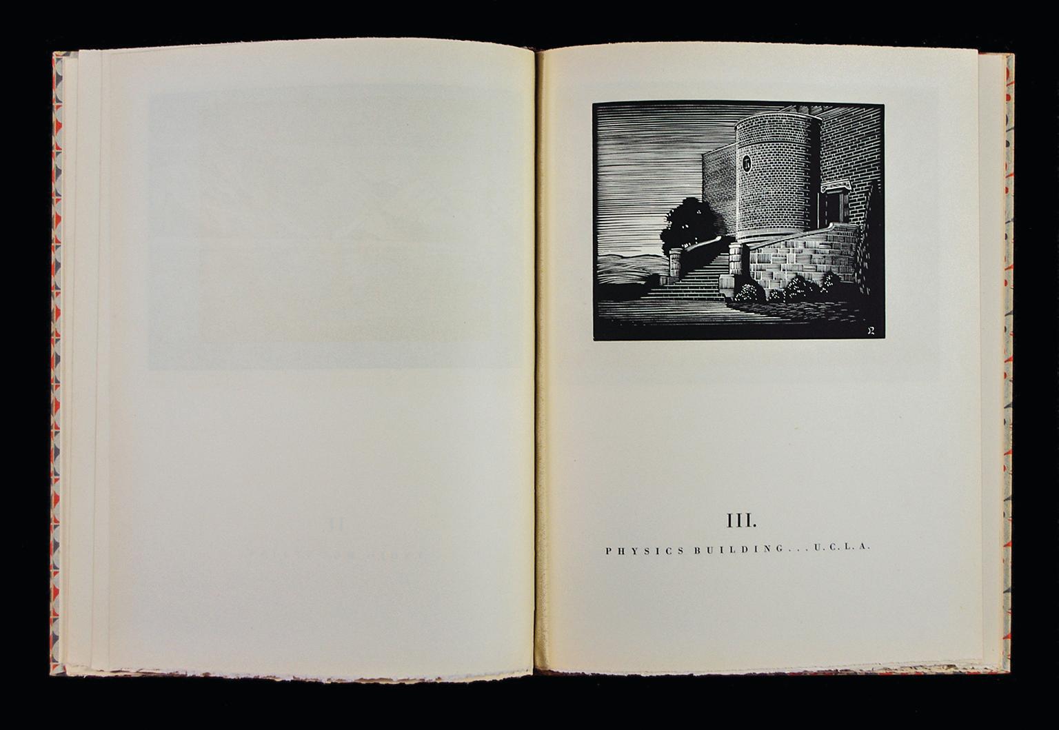 'California Hills and Other Wood Engravings by Paul Landacre', 14 wood engravings, plus a vignette on the colophon, edition 500,  1931, Lehman p. 174. Signed in ink on the rear colophon by the artist; this copy outside the numbered