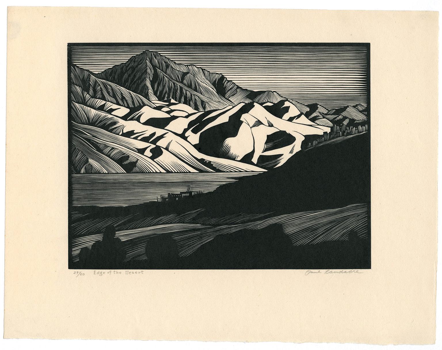 'Edge of the Desert' — American Modernism - Print by Paul Landacre