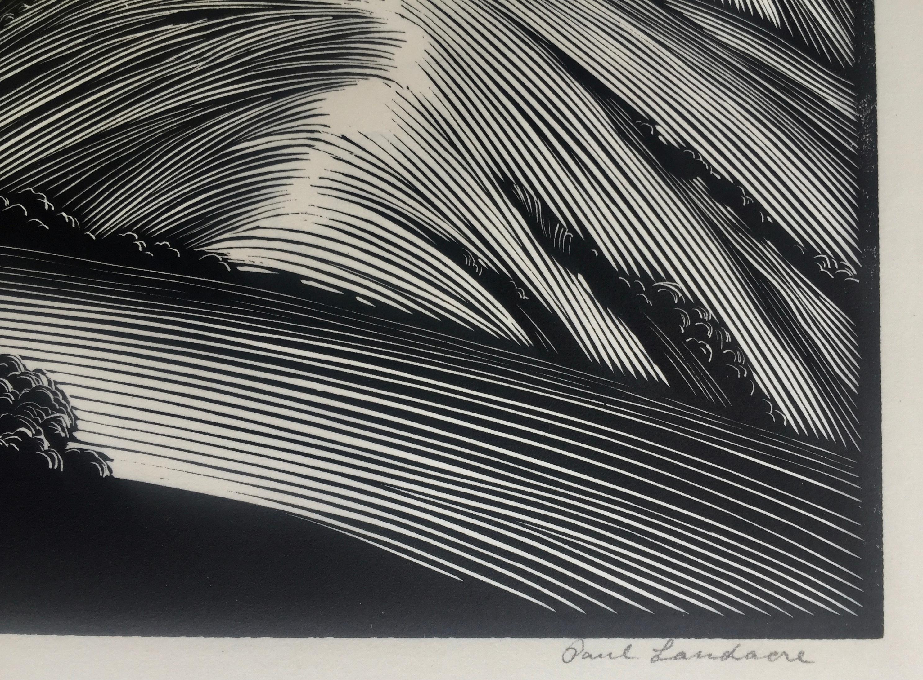 MONTEREY HILLS - American Modern Print by Paul Landacre