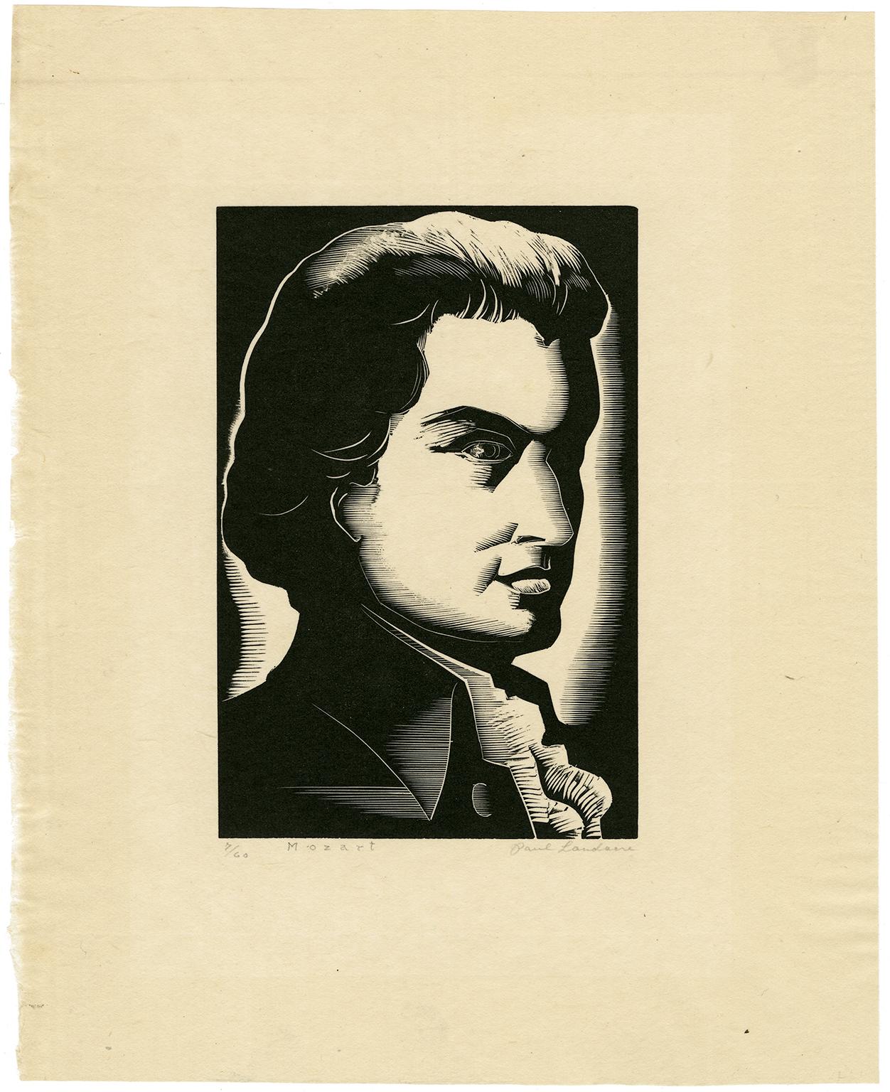 Mozart - Print by Paul Landacre