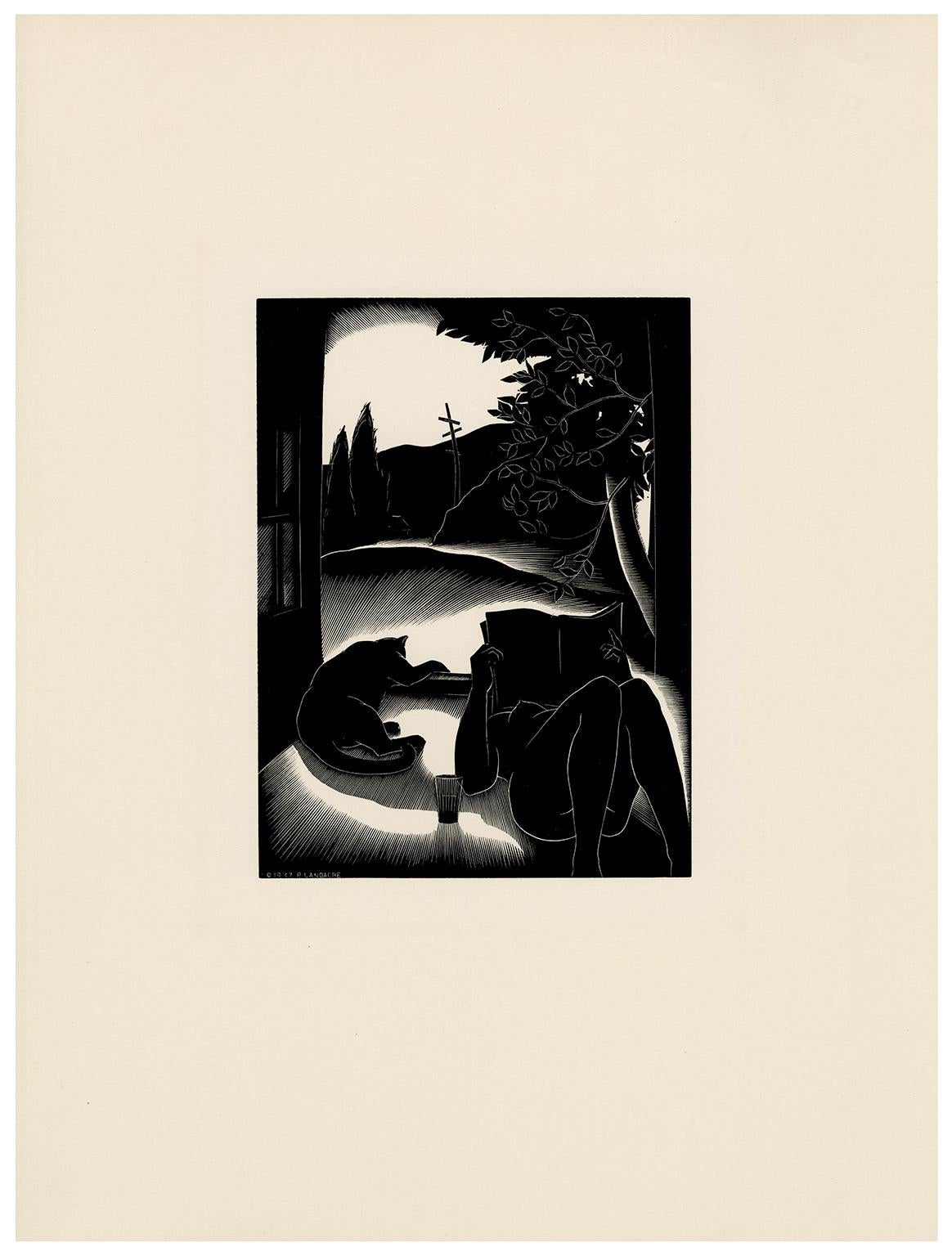 'Giornata afosa' - Modernismo americano - Print di Paul Landacre