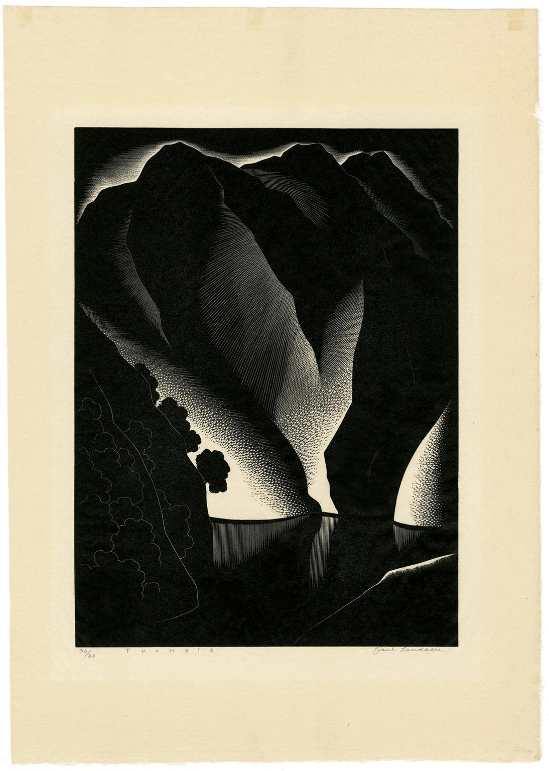 Tuonela — mid-century modern, California - Print by Paul Landacre