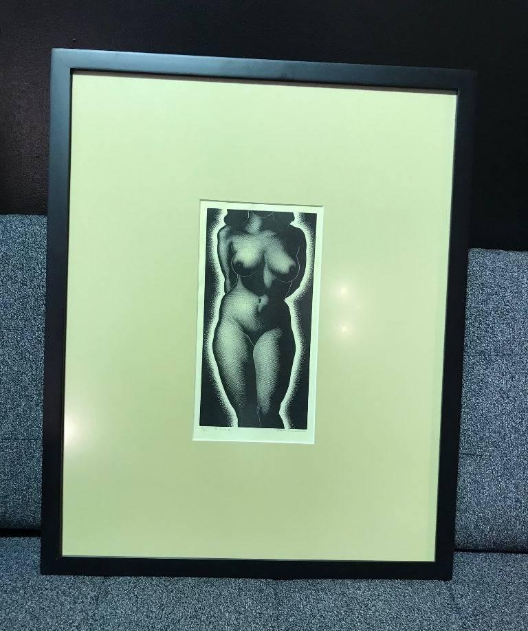Paul Landacre Signed Limited Edition Mid-Century Modern Wood Engraving 