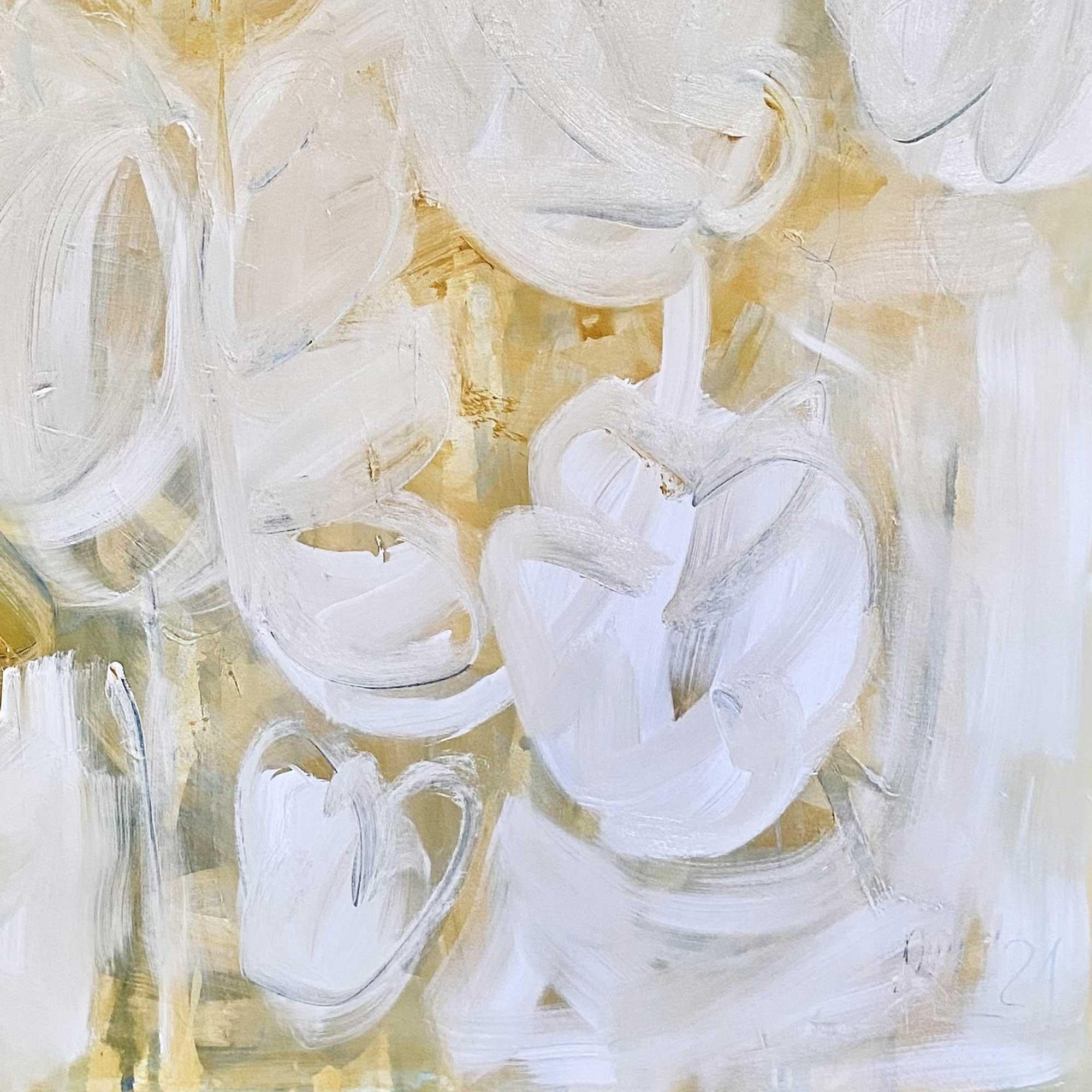 Helen's Hope No2 (Pittura astratta) - Abstract Painting Beige di Paul Richard Landauer