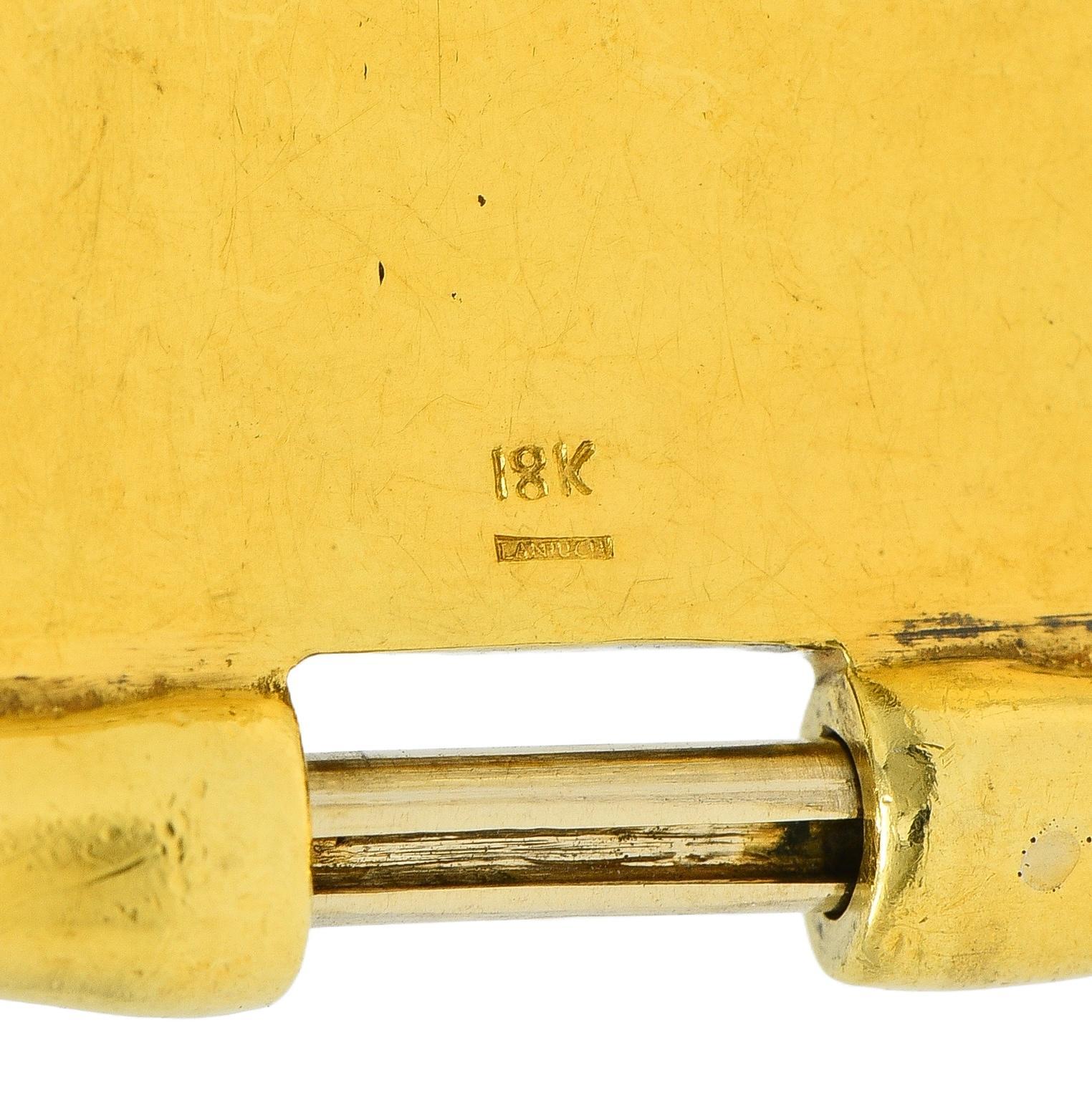 Paul Lantuch 18 Karat Yellow Gold Grotesque Mask Relief Panel Link Bracelet 4
