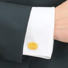 Paul Lantuch Renaissance Revival Gold Cufflinks