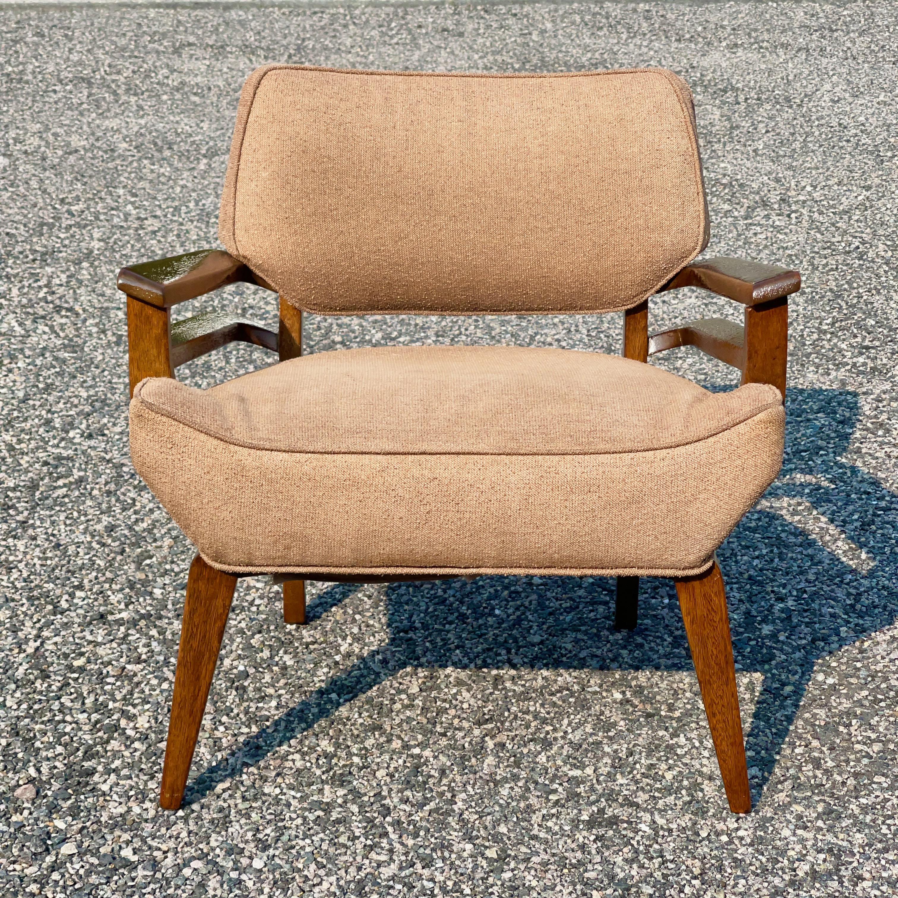 Mid-Century Modern Paul Laslo Double Arm Chair for Brown Saltman For Sale