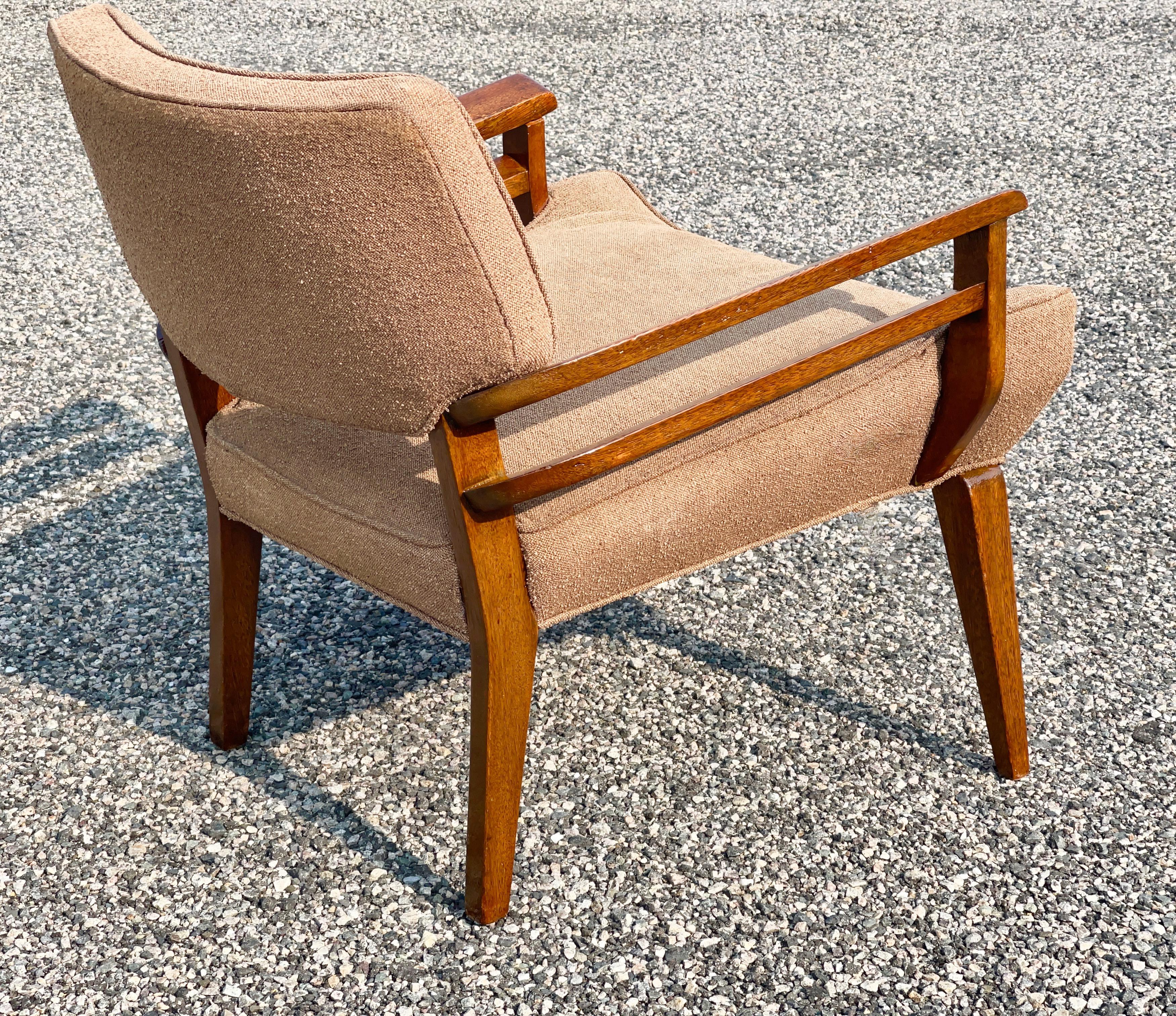 American Paul Laslo Double Arm Chair for Brown Saltman For Sale