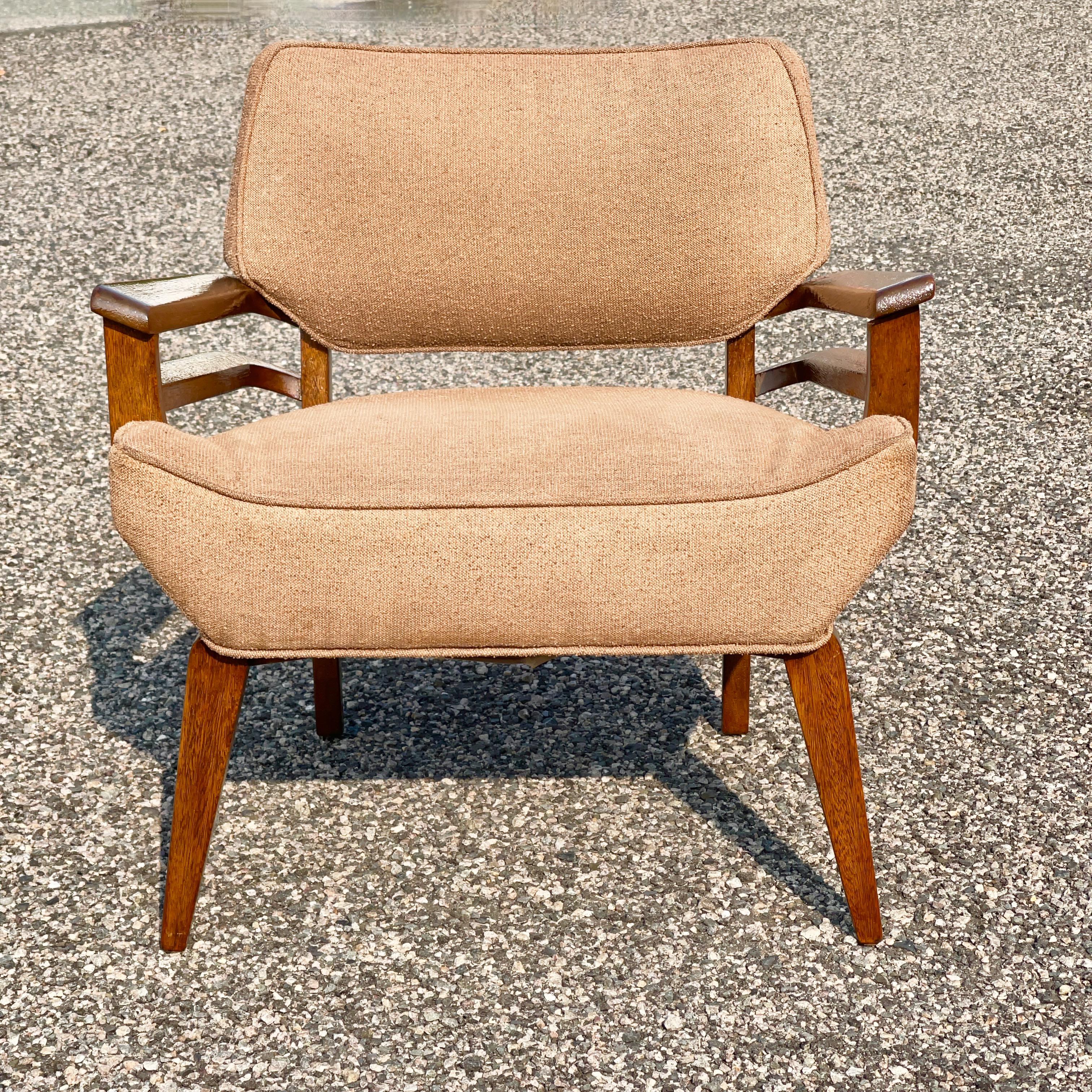 Mid-20th Century Paul Laslo Double Arm Chair for Brown Saltman For Sale
