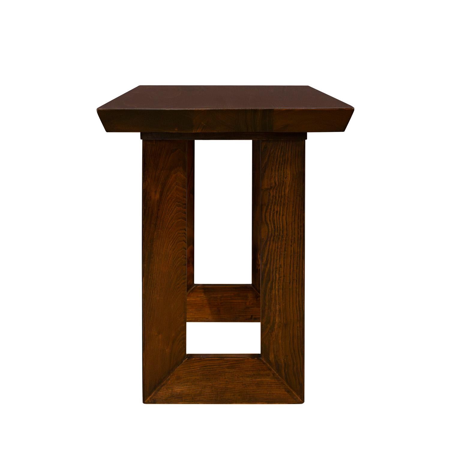 Mid-Century Modern Paul Laszlo Architectural Side Table in Dark Oak 1950s