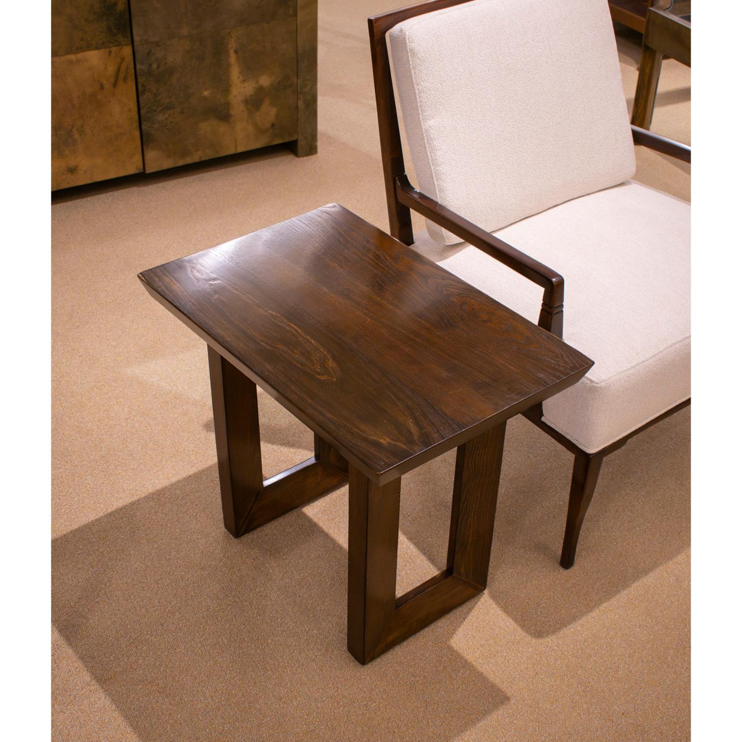 Mid-20th Century Paul Laszlo Architectural Side Table in Dark Oak 1950s