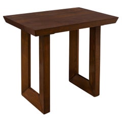 Table d'appoint architecturale en Oak Oak foncé Paul Laszlo 1950s