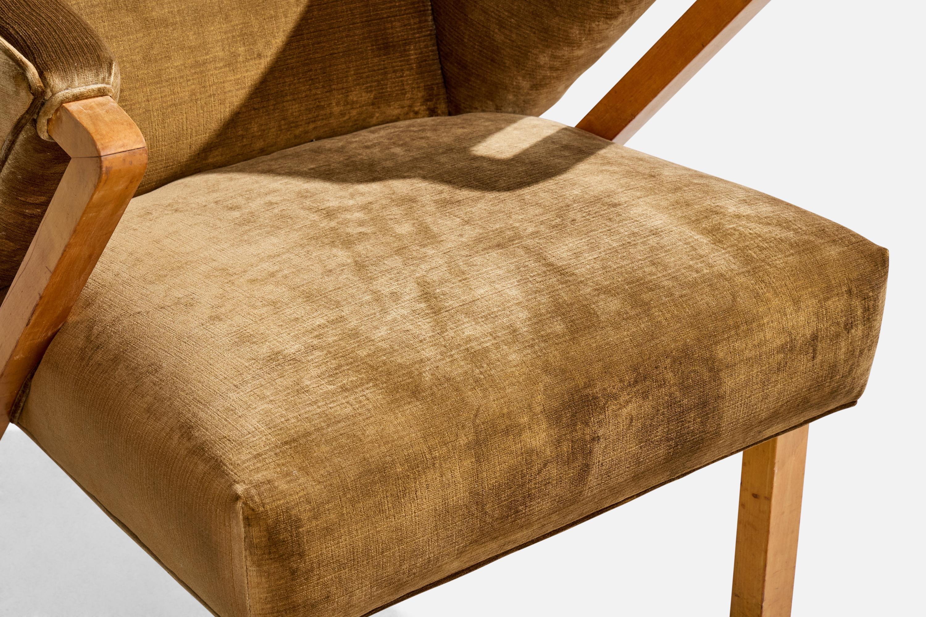 Paul Laszlo, chaise longue, acajou, velours, États-Unis, années 1950 en vente 3